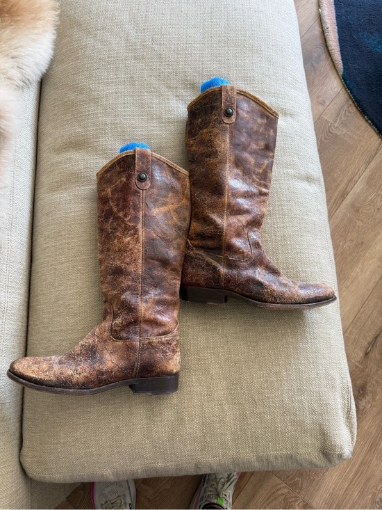 Frye Shoes - Frye Distressed Brown Leather Boots